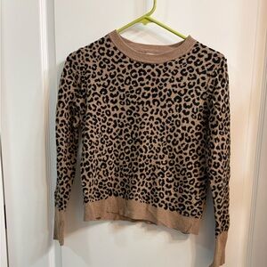 a new day Leopard Pattern Sweater - Brown and Black